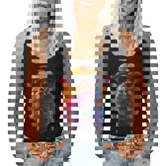 Walrus Dad Mom クールサングラス セイウチ レディースタンクトップ - Kawaiitshirt