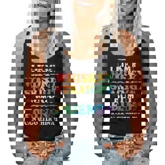 I Like My Whiskey Straight But My Friends Lgbt Women Tank Top - Thegiftio UK
