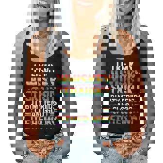 I Like My Whiskey Straight But My Friends Lgbt Women Tank Top - Thegiftio UK