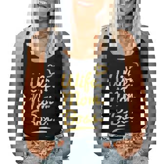 Wife Mom Boss Mamma Regalo Per La Festa Della Mamma Canotta da donna - Novitaregali