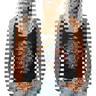 Woman Natural Roots Hair Rainbow Dashiki African Tribal Women Tank Top | Seseable UK