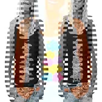 おもしろカバ カラフル レインボー 新学期 キッズ 男の子 女の子 レディースタンクトップ - Kawaiitshirt