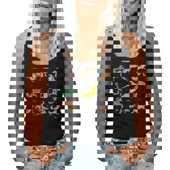 さまざまな種類のトカゲ 男の子 キッズ 女の子 教育 トカゲ レディースタンクトップ - Kawaiitshirt