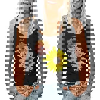 ひまわり ガーベラ 花 デイジー ガーベラ 花 デイジー 花柄 レディースタンクトップ - Kawaiitshirt