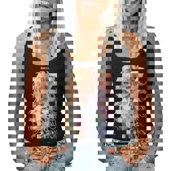 アニメ風イラスト ギャル 最強 可愛い女の子 レディースタンクトップ - Kawaiitshirt