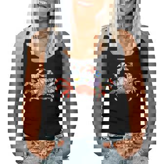 カニの花のグラフィック。 レディースタンクトップ - Kawaiitshirt