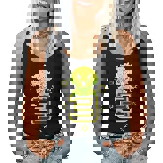 キッズ 3歳 赤ちゃん トリケラトプス 誕生日 恐竜 男の子 女の子 レディースタンクトップ - Kawaiitshirt