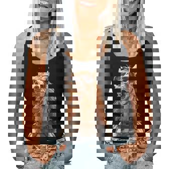 サングラスをかけた馬 馬の女の子 ライダー 甘い馬 レディースタンクトップ - Kawaiitshirt