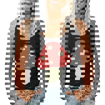 シンプルでキュートなキノコのグラフィック Cute Mushroom レディースタンクトップ - Kawaiitshirt