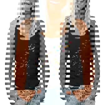 タンポポのカエルの花、花のカエルの木 レディースタンクトップ - Kawaiitshirt