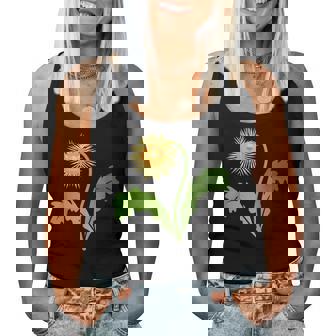 ダンディライオン タンポポ 黄色い花 ライオンの頭 レディースタンクトップ - Kawaiitshirt