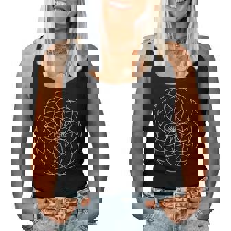 チューブトーラス 生命の花 神聖な幾何学模様 模様 形 レディースタンクトップ - Kawaiitshirt