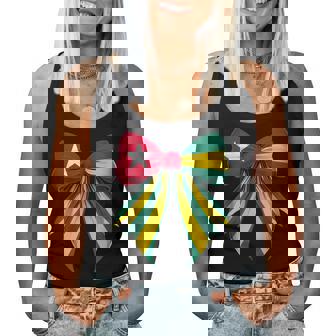 トーゴ トーゴ語 プライド コケット リボン 旗 女の子 ママ レディースタンクトップ - Kawaiitshirt