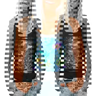 ファンタジー グリーン 鳥 花 レディースタンクトップ - Kawaiitshirt