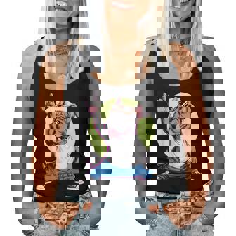 ブルドッグ ロックミュージック 男性 子供 女性 グルービー ブルドッグ レディースタンクトップ - Kawaiitshirt