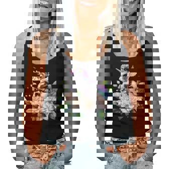 ユニコーン ライディング クチナシ 男の子 女の子 男性 女性 キッズ 大人 レディースタンクトップ - Kawaiitshirt