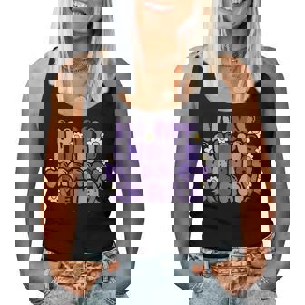 ループス・アウェアネス Lupus Warrior Era Wear Purple Ribbon Groovy レディースタンクトップ - Kawaiitshirt