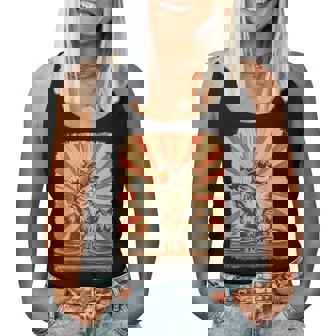 レトロ Dj 猫 ヘッドフォン付き ディスコ 音楽愛好家 男性 女性 キッズ レディースタンクトップ - Kawaiitshirt