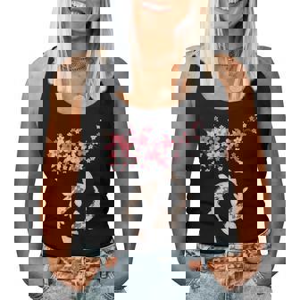 和鯉 鯉 錦鯉 魚 桜 男性 女性 レディースタンクトップ - Kawaiitshirt