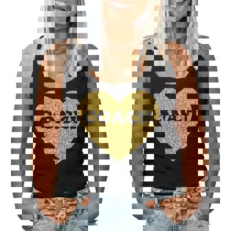 女性用および男性用コーチハートスポーツコーチ レディースタンクトップ - Kawaiitshirt