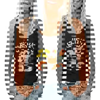 寿司アート 男性 女性 和食 寿司 巻き寿司 好き レディースタンクトップ - Kawaiitshirt