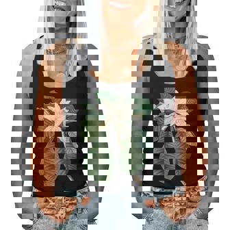 白モクレン花 ボタニカルアート レディースタンクトップ - Kawaiitshirt