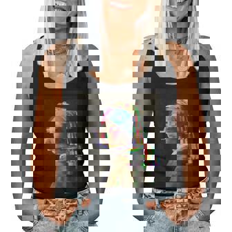 真珠の耳飾りの少女ヨハネスフェルメールグリッチ絵画 Girl With A Pearl Earringermeer レディースタンクトップ - Kawaiitshirt