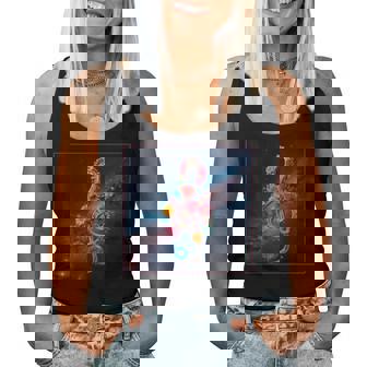 花 高音記号 銀河 宇宙 天の川 レディースタンクトップ - Kawaiitshirt