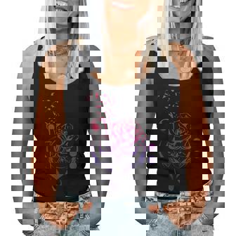 薔薇の花 ピアノ ミュージシャン 音符 ラブミュージ レディースタンクトップ - Kawaiitshirt