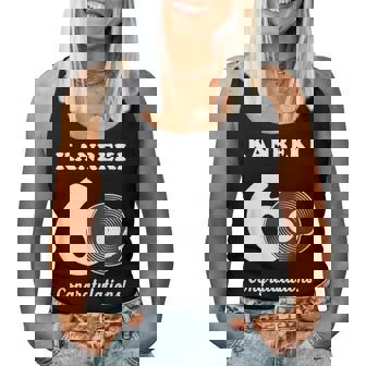 還暦祝い レトロ 音楽好き レコード好き 父 男性 女性 還暦 お祝い 60歳 おしゃれ レディースタンクトップ - Kawaiitshirt