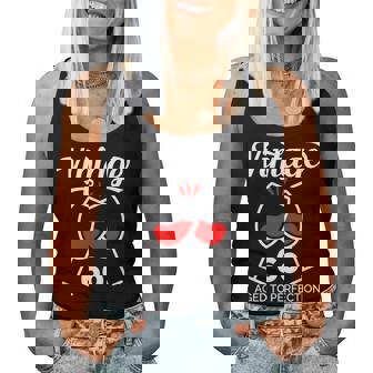 還暦祝い ワイン好き 酒好き 父 母 男性 女性 60歳お祝いintage Aged To Perfection レディースタンクトップ - Kawaiitshirt