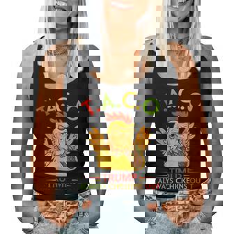 面白い トランプ タコス トランプ Always Chickens Out レディースタンクトップ - Kawaiitshirt