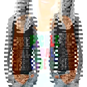 面白いスポーツデザイン女性男性ピックルボール レディースタンクトップ - Kawaiitshirt