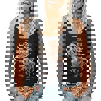 馬 女の子 西洋 乗馬 ポニー 水彩 馬 レディースタンクトップ - Kawaiitshirt