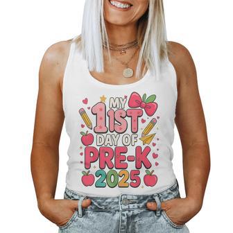 My 1St Day Of Pre-K Prek Pre K 2025 Back To School Girls Women Tank Top - Thegiftio UK