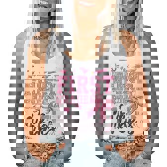 1St First Grade Vibes Back To School Coquette Teacher Girl Women Tank Top | Mazezy