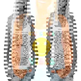 4Th Grade Vibes Retro Groovy Back To School Fourth Grade Women Tank Top - Thegiftio