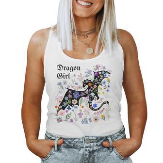 & Girls Floral Dragon Girl Matching Women Tank Top - Thegiftio UK