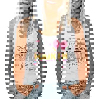 Back To School Hello Fourth Grade Teacher Coquette Bow Women Tank Top - Thegiftio