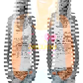 Back To School Hello Second Grade Teacher Coquette Bow Women Tank Top - Thegiftio