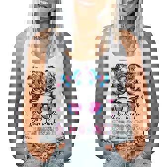 Bruh Im In 5Th Grade Messy Bun First Day Of School Girls Women Tank Top - Thegiftio