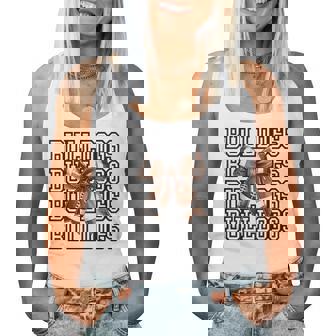 Bulldogs Football Mom Game Day Football Coquette Bow Mascot Women Tank Top - Thegiftio