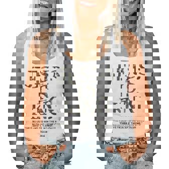 Camo Jesus Is King White Christian Youth God Son Brother Women Tank Top - Thegiftio