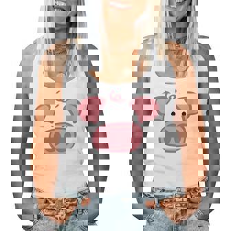 Cara De Cerdo Cerdito Granja Chibi Kawaii Cuello Camiseta sin mangas para mujer - Regaloses