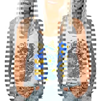 Cheer Mom Blue Cheerleader Game Day Cheer Mama Football Women Tank Top | Seseable UK