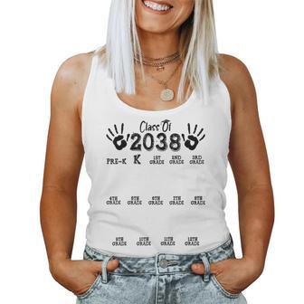 Class Of 2038 Grow With Me Handprint Pre-K 12Th Grade Women Tank Top - Monsterry