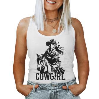 Confident Cowgirl Equitación Caballo Niñas Es Retro Camiseta sin mangas para mujer - Regaloses