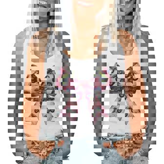 Coquette Bow Monster Truck Pattern Pink Mom Girl Women Tank Top - Monsterry