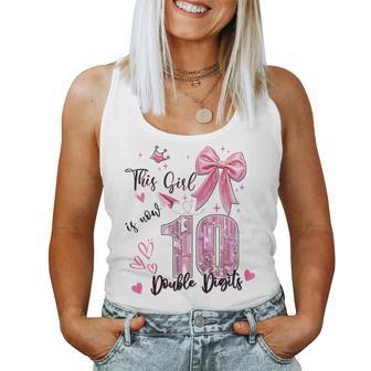 Coquette This Girl Is Now 10 Double Digits Birthday Girls Women Tank Top - Thegiftio UK