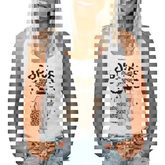 Coquette Leopard Ghost Coffee Boo-Jee Halloween Boujee Ghost Women Tank Top - Monsterry